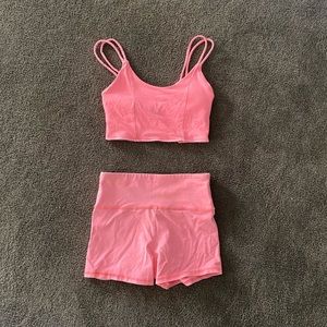 Coral strappy workout set | Forever 21
